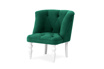 Мягкое кресло Бриджит зеленый ножки белые в Костроме