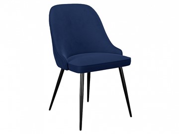 Мягкий стул 256, микровелюр К17 синий, ножки черные в Костроме