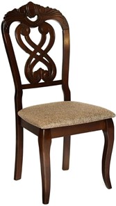 Обеденный стул Андромеда, дерево гевея 47х55х107 Cappuchino/ткань коричневая S 168-7 (2 шт) арт.12895 в Костроме