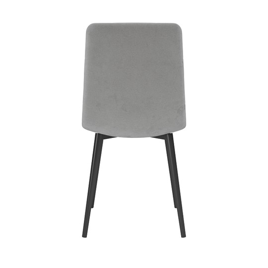 Обеденный стул Белла, велюр тенерифе грей/Цвет металл черный в Костроме - изображение 3
