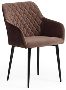 Обеденный стул BREMO (mod. 708) 58х55х83 коричневый barkhat 12/черный арт.19000 в Костроме