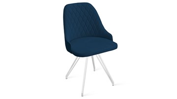 Обеденный стул Гранд К4 (Белый матовый/Велюр Confetti Blue) в Костроме