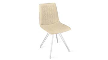 Обеденный стул Хьюго К4 (Белый матовый/Велюр Confetti Cream) в Костроме