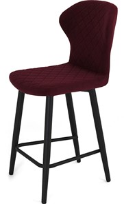 Кухонный стул Марио полубарный (Бордо Т175/ноги черные) в Костроме