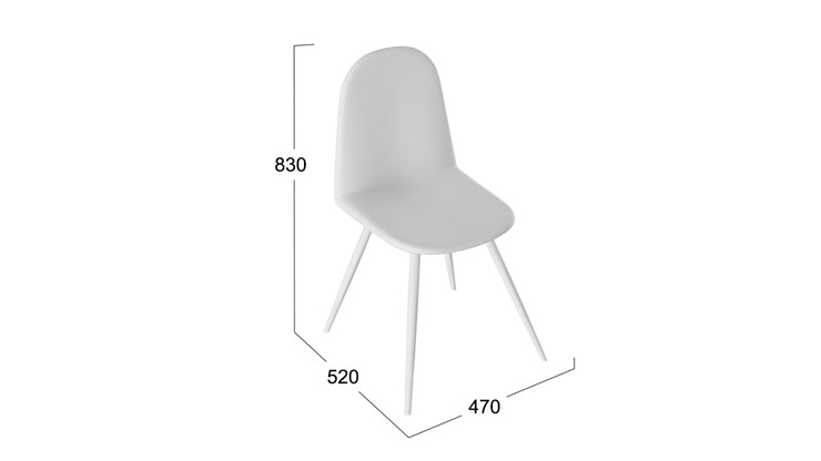 Обеденный стул Марли (конус Т3), Белый муар/Кожзам Белый в Костроме - изображение 1