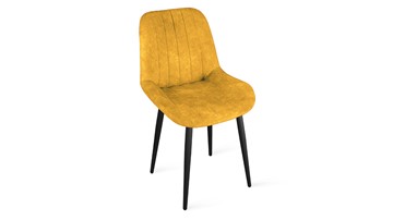 Обеденный стул Марвел Исп. 2 К1С (Черный муар/Микровелюр Wellmart Yellow) в Костроме