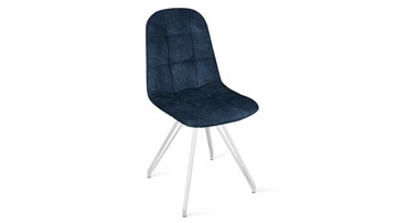 Кухонный стул Райс К4 (Белый матовый/Микровелюр Wellmart Blue) в Костроме