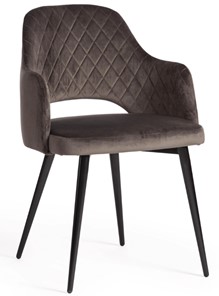 Обеденный стул VALKYRIA (mod. 711) 55х55х80 темно-серый barkhat 14/черный арт.15344 в Костроме