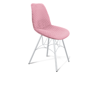 Обеденный стул SHT-ST29-С22 / SHT-S100 (розовый зефир/хром лак) в Костроме