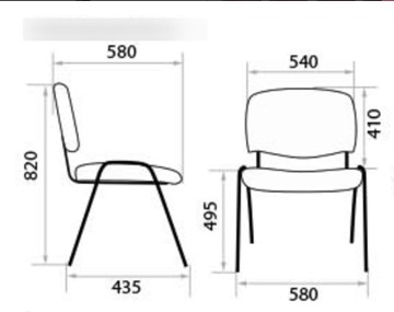 Офисный стул ISO  W BLACK V4 кожзам в Костроме - предосмотр 1