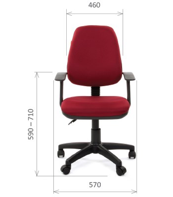 Офисное кресло CHAIRMAN 661 Ткань стандарт 15-11 красная в Костроме - изображение 1