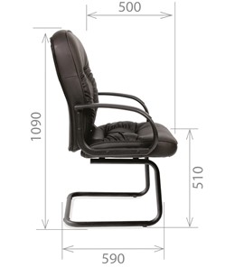 Компьютерное кресло CHAIRMAN 416V экокожа черная в Костроме - предосмотр 2