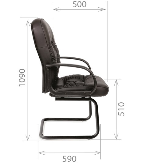 Компьютерное кресло CHAIRMAN 416V экокожа черная в Костроме - изображение 2