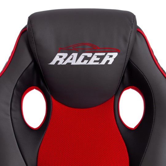 Кресло RACER GT new кож/зам/ткань, металлик/красный, арт.13249 в Костроме - изображение 8