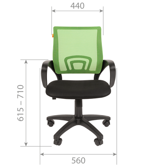 Кресло офисное CHAIRMAN 696 black Сетчатый акрил DW62 черный в Костроме - изображение 3