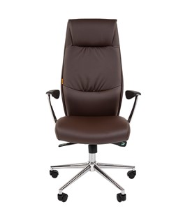 Офисное кресло CHAIRMAN Vista Экокожа премиум коричневая (vista) в Костроме - предосмотр 3