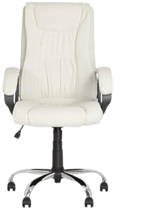 Кресло для офиса ELLY (CHR68) экокожа ECO-50, белая в Костроме