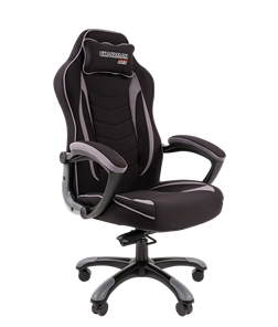 Кресло игровое CHAIRMAN GAME 28 Полиэстер комбинированная ткань серый/черный в Костроме