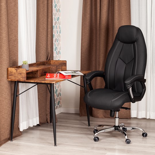 Офисное кресло BOSS Lux, кож/зам, черный, арт.21151 в Костроме - изображение 12