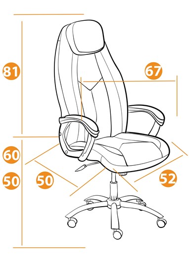Офисное кресло BOSS Lux, кож/зам, черный, арт.21151 в Костроме - изображение 13