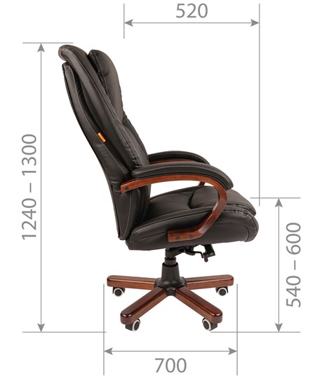 Компьютерное кресло CHAIRMAN 408 кожа черная в Костроме - изображение 2