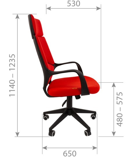 Офисное кресло CHAIRMAN 525, серое в Костроме - изображение 2