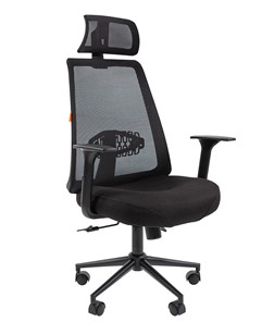 Компьютерное кресло CHAIRMAN 535 BLACK Сетчатый акрил черный / Полиэстер черный в Костроме