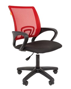 Офисное кресло CHAIRMAN 696 black LT, красное в Костроме