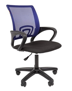 Офисное кресло CHAIRMAN 696 black LT, синий в Костроме
