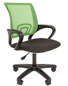Кресло компьютерное CHAIRMAN 696 black LT, зеленое в Костроме