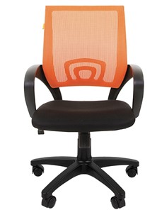 Офисное кресло CHAIRMAN 696 black Сетчатый акрил DW66 оранжевый в Костроме - предосмотр 4