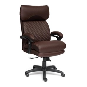 Компьютерное кресло CHIEF кож/зам/ткань, коричневый/коричневый стеганный, 36-36/36-36 стеганный/24 арт.13111 в Костроме