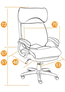 Компьютерное кресло DUKE флок/ткань, серый/серый, 29/TW-12 арт.14039 в Костроме - предосмотр 27