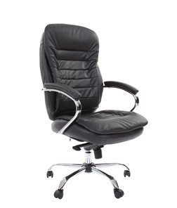 Офисное кресло CHAIRMAN 795 кожа, цвет черный в Костроме