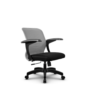 Кресло компьютерное SU-M-4/подл.160/осн.001, Светло-серый/Черный в Костроме