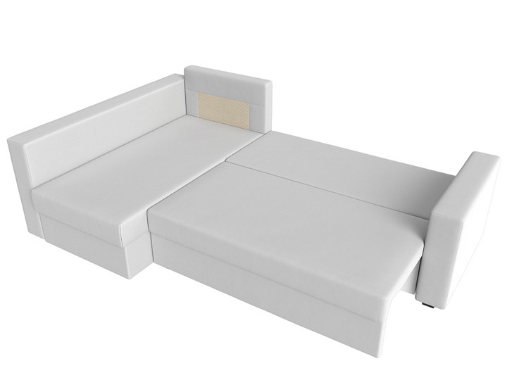 Угловой раскладной диван Мансберг, Белый (Экокожа) в Костроме - изображение 2