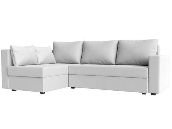 Угловой раскладной диван Мансберг, Белый (Экокожа) в Костроме - изображение