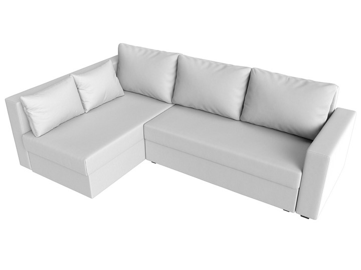 Угловой раскладной диван Мансберг, Белый (Экокожа) в Костроме - изображение 6