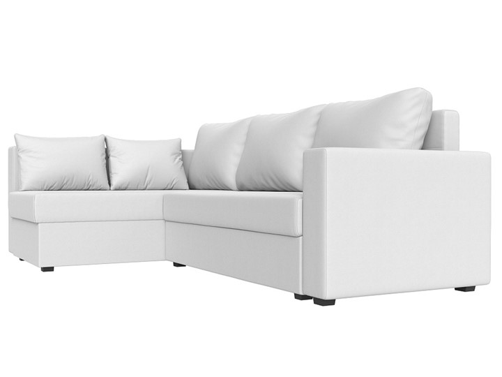 Угловой раскладной диван Мансберг, Белый (Экокожа) в Костроме - изображение 7
