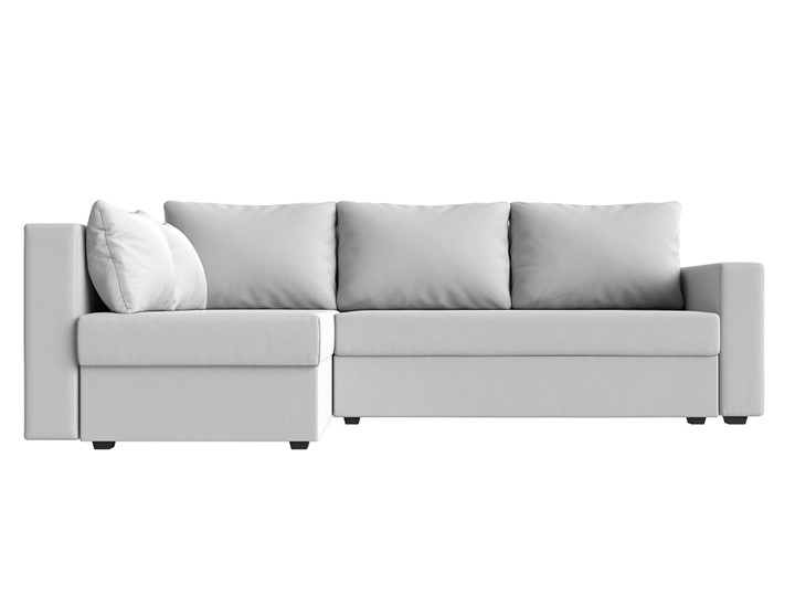 Угловой раскладной диван Мансберг, Белый (Экокожа) в Костроме - изображение 8