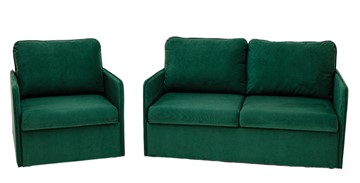 Комплект мебели Амира зеленый диван + кресло в Костроме