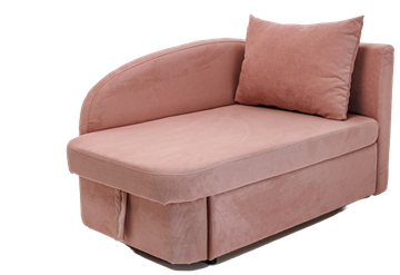 Мягкий диван правый Тедди розовый в Костроме