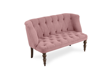 Прямой диван Бриджит розовый ножки коричневые в Костроме