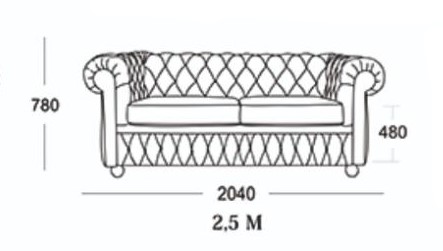 Прямой диван Честер 2,5М (седафлекс) в Костроме - изображение 16