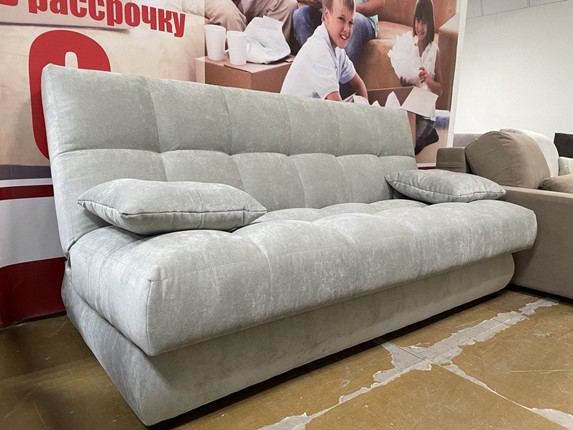 Прямой диван Лора Веста 2 ПРБЛ 2Energy Grey велюр в Костроме - изображение