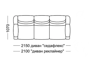 Прямой диван Мишель Элита 50 М, седафлекс в Костроме - предосмотр 7