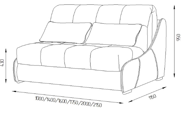 Прямой диван Токио 190 (НПБ) в Костроме - изображение 2