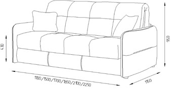 Прямой диван Токио 2 130 (ППУ) в Костроме - предосмотр 7