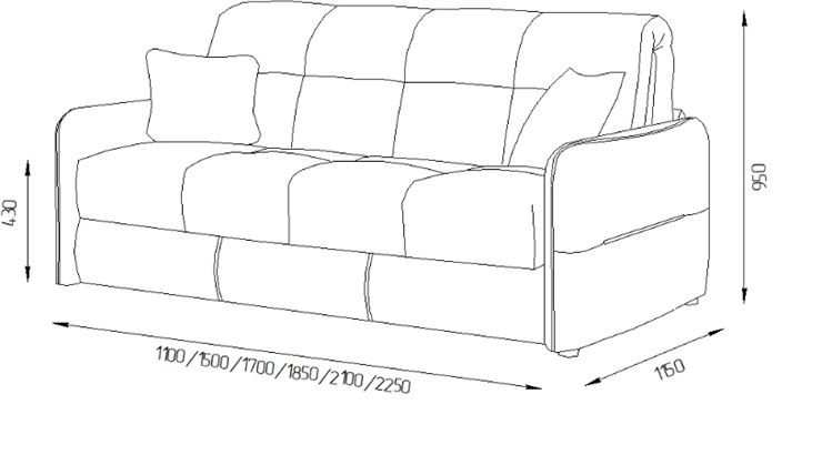 Прямой диван Токио 2 130 (ППУ) в Костроме - изображение 7