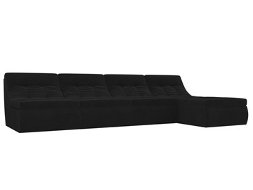 Модульный раскладной диван Холидей, Черный (велюр) в Костроме